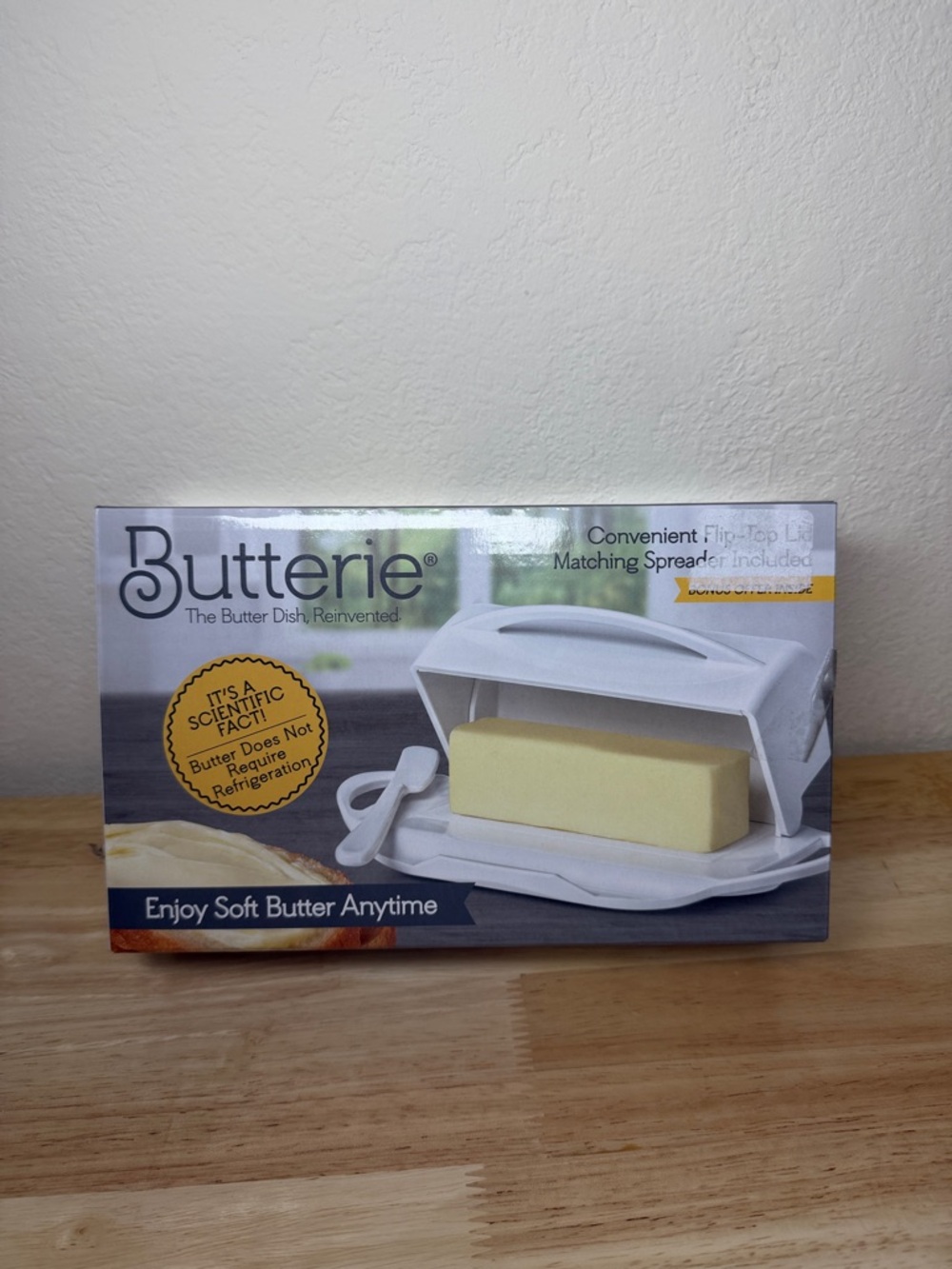 Butterie Flip-Top Butter Dish NWT